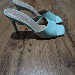 Steve Madden Women's Blue Heeled Mules